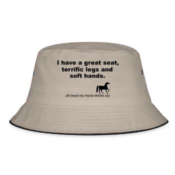 Horse - Bucket Hat - Khaki/Schwarz - Vorne