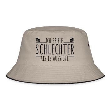 Ich spiele schlechter als es aussieht - Bucket Hat - Khaki/Schwarz - Vorne