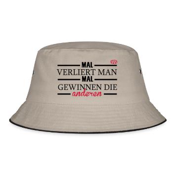 Mal verliert man, mal gewinnen die anderen - Bucket Hat - Khaki/Schwarz - Vorne