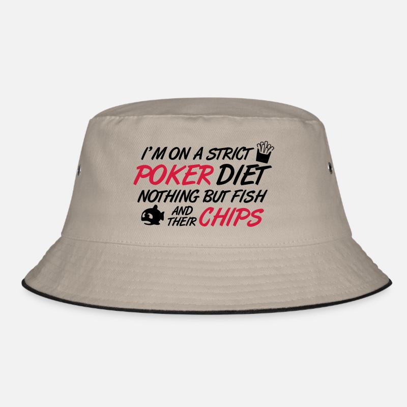 Poker diet: Fish and their chips Bucket Hat