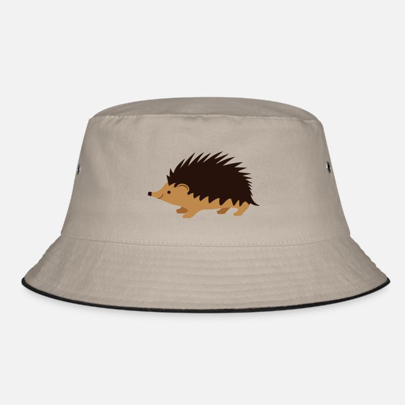 Hedgehog - Bucket Hat - khaki/black