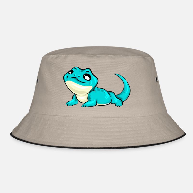 Lizard sweet turquoise blue gift Bucket Hat