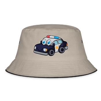 Polizeiauto - Bucket Hat - Khaki/Schwarz - Vorne