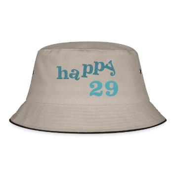 happy 29 - Bucket Hat - Khaki/Schwarz - Vorne