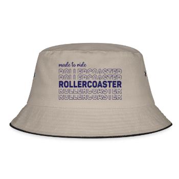 Made to ride rollercoaster - Bucket Hat - Khaki/Schwarz - Vorne