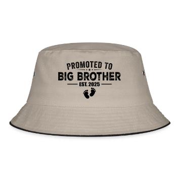 Promoted To Big Brother is 2025 - Big Brother - Bucket Hat - khaki/black - Front