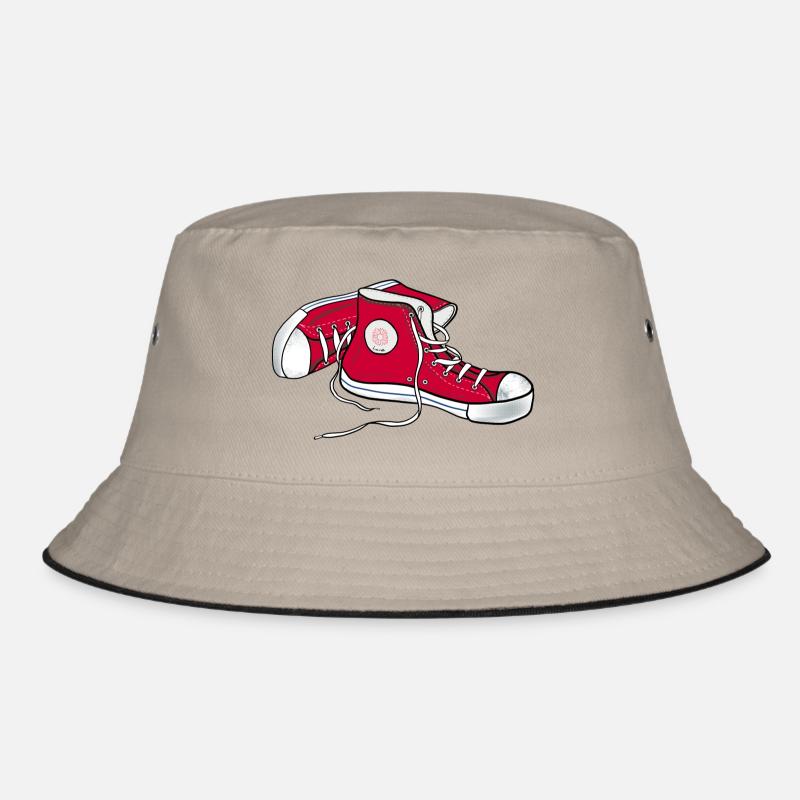 Chucks rot - Bucket Hat - Khaki/Schwarz