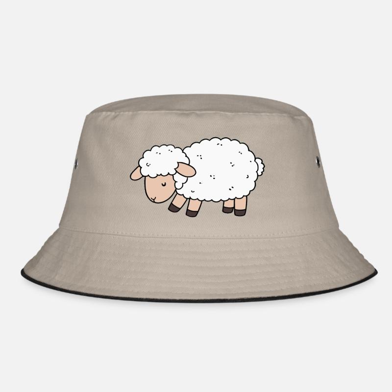 Schaf - Bucket Hat - Khaki/Schwarz