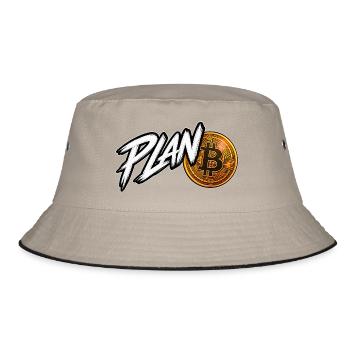 Plan Bitcoin - Bucket Hat - Khaki/Schwarz - Vorne