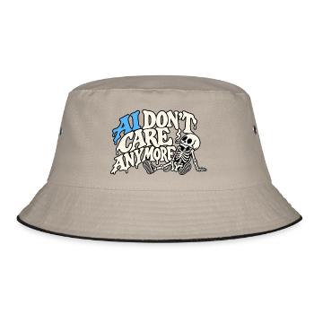 KI interessiert sich nicht mehr, Skelett - Bucket Hat - Khaki/Schwarz - Vorne