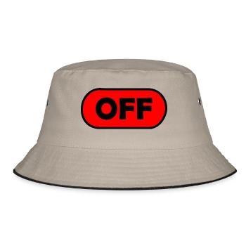Off design - Bucket Hat - khaki/black - Front