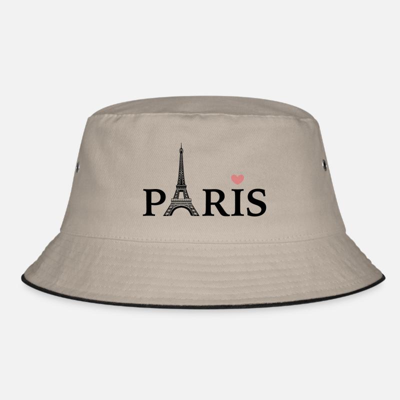 Paris - Bucket Hat - Khaki/Schwarz
