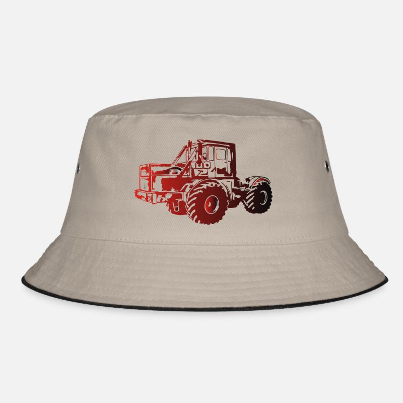 Kirovets K700 Traktor K70 - Bucket Hat - Khaki/Schwarz