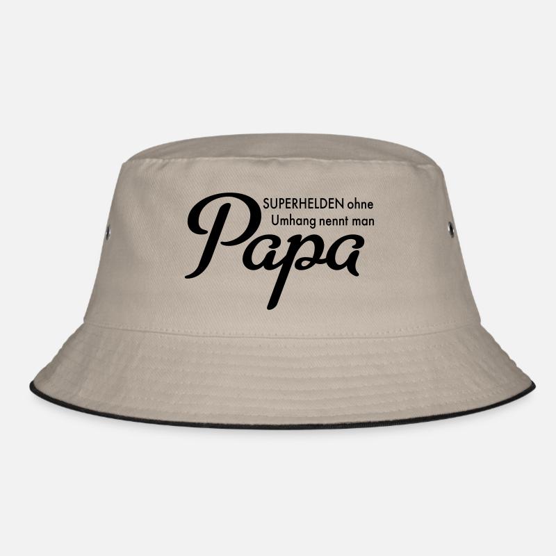 Papa - Bucket Hat - Khaki/Schwarz