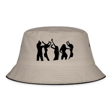 music, music, dance, dance - Bucket Hat - khaki/black - Front