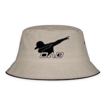 DAB black style - Bucket Hat - Khaki/Schwarz - Vorne