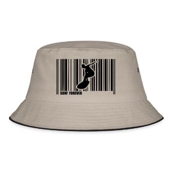 kitesurf bar code - Bucket Hat - khaki/black - Front