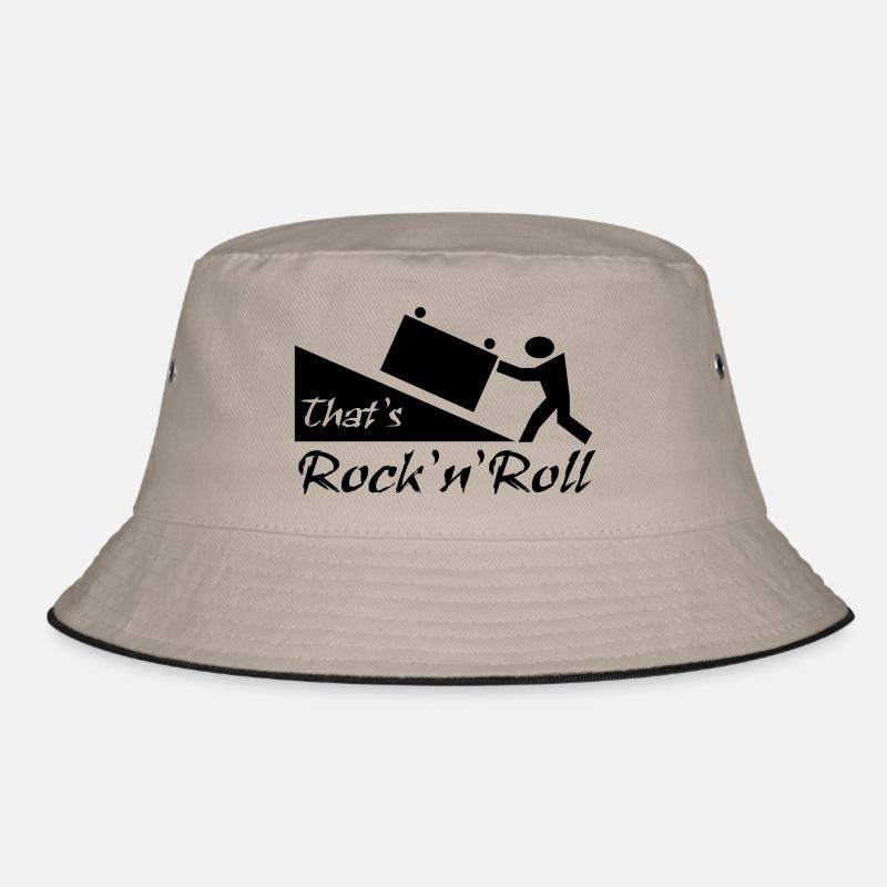thatsrocknroll - Bucket Hat - Khaki/Schwarz