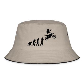 MX Freestyle Motocross Evolution - Bucket Hat - Khaki/Schwarz - Vorne