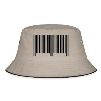 barcode symbol - Bucket Hat - Khaki/Schwarz - Vorne
