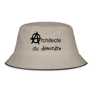 t-shirt anarchy architect of the mess tote bag - Bucket Hat - khaki/black - Front