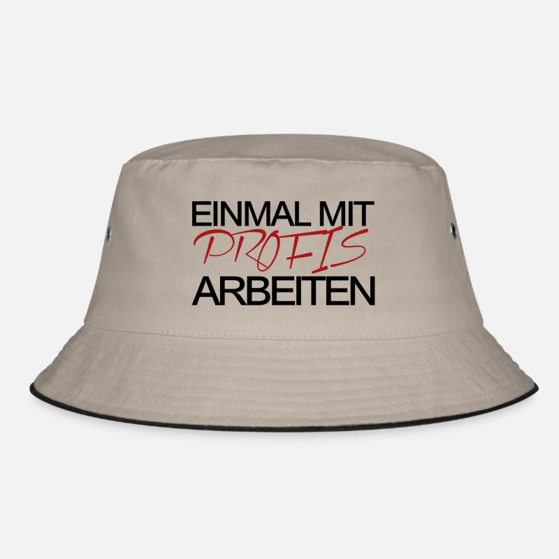 Once work with professionals! - Bucket Hat - khaki/black