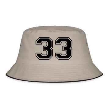 33 - Bucket Hat - khaki/black - Front