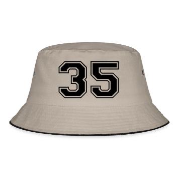35 - Bucket Hat - Khaki/Schwarz - Vorne