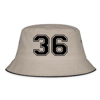 36 - Bucket Hat - khaki/black - Front