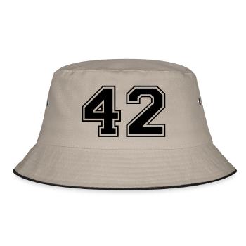 42 - Bucket Hat - khaki/black - Front