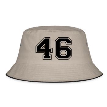 46 - Bucket Hat - Khaki/Schwarz - Vorne