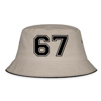 67 - Bucket Hat - Khaki/Schwarz - Vorne
