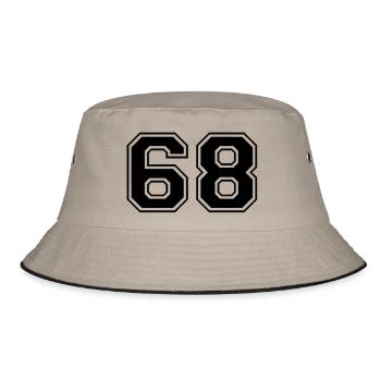 68 - Bucket Hat - Khaki/Schwarz - Vorne