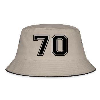 70 - Bucket Hat - khaki/black - Front