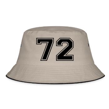 72 - Bucket Hat - khaki/black - Front