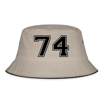 74 - Bucket Hat - khaki/black - Front