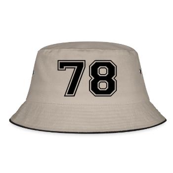 78 - Bucket Hat - khaki/black - Front