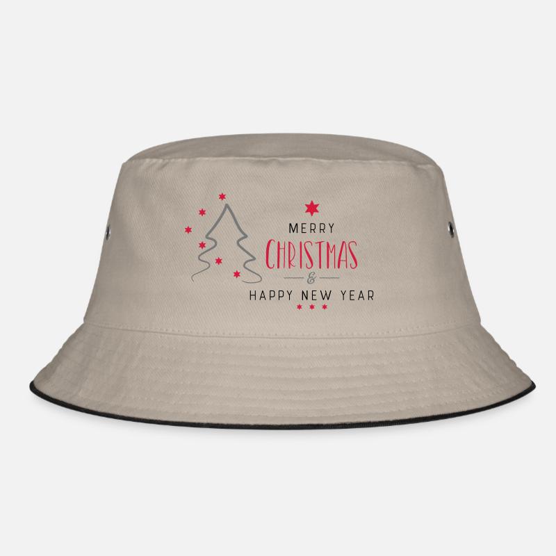 Weihnachten - Bucket Hat - Khaki/Schwarz