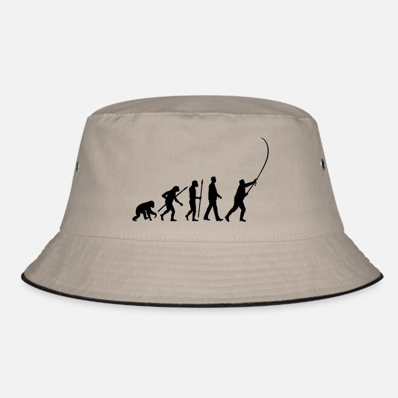 evolution_angler_042013_a_1c - Bucket Hat - khaki/black
