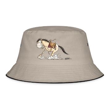 Funny Slide Horse - Bucket Hat - khaki/black - Front