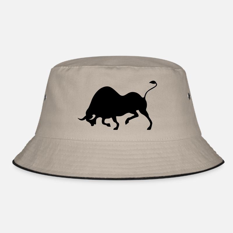 Stier - Bucket Hat - Khaki/Schwarz