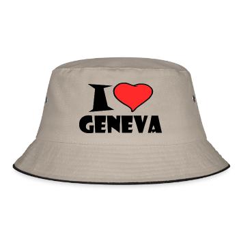 J'aime genève - Bob - kaki/noir - Devant