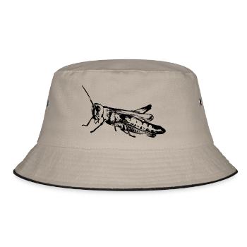 Grasshopper / Grashüpfer - Bucket Hat - Khaki/Schwarz - Vorne