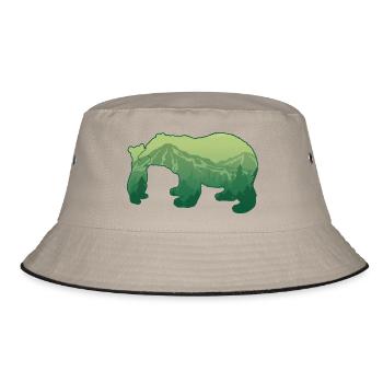 Cadeau d’amoureux d’animal d’ours et d’ours de montagne d’ours d’ours - Bob - kaki/noir - Devant