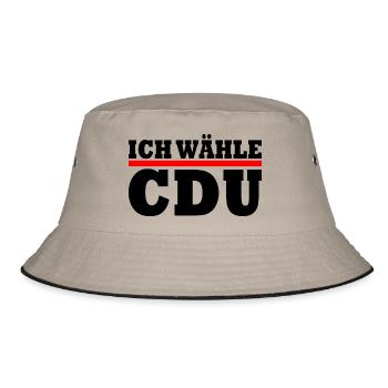 Cdu - Bucket Hat - Khaki/Schwarz - Vorne