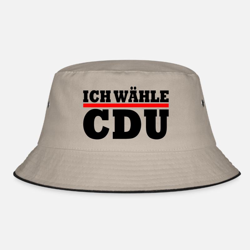 Cdu - Bucket Hat - Khaki/Schwarz