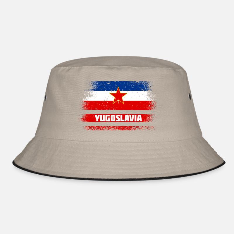 Yugoslavia vintage flags Bucket Hat