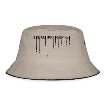 Graffiti Tropfen Sarkasmus - Bucket Hat - Khaki/Schwarz - Vorne