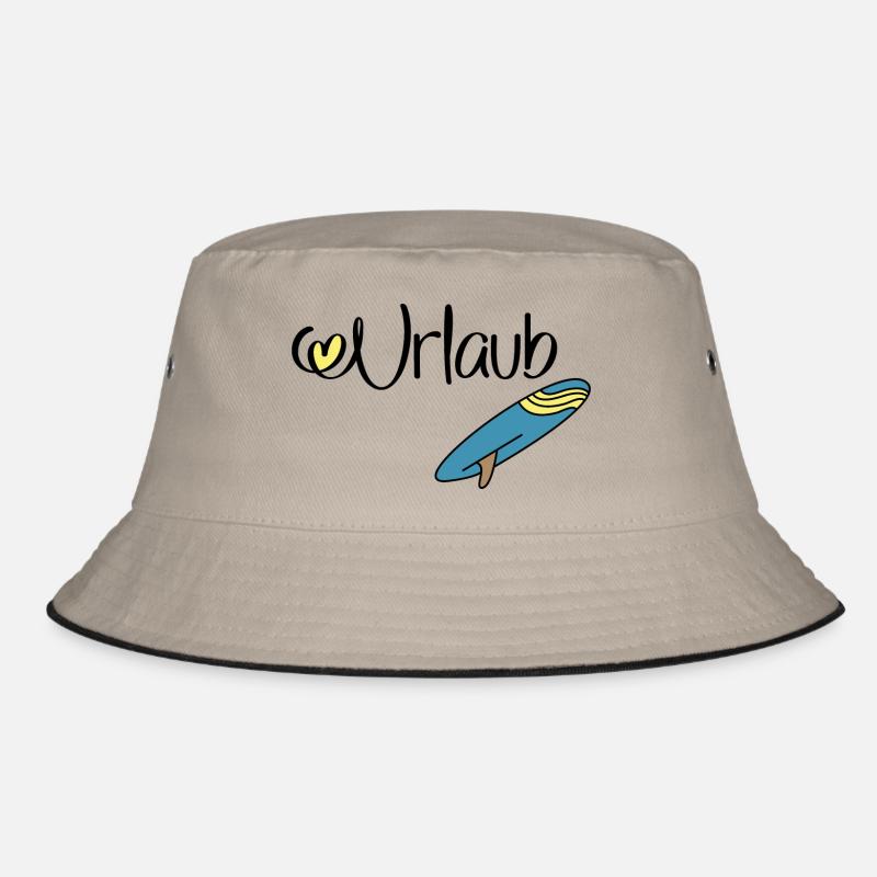 Urlaub mit Surfbrett Bucket Hat