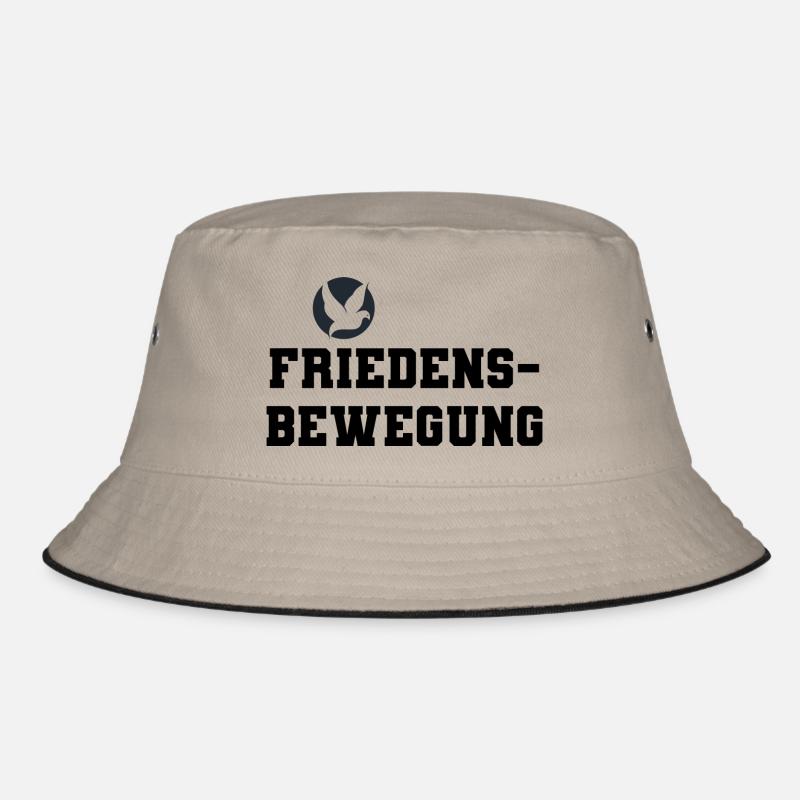 Friedensbewegung helles Design - Bucket Hat - Khaki/Schwarz